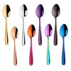 FUZVOL 8 Pcs Teaspoons Set 5.5 Inch/14 CM Colorful Tea