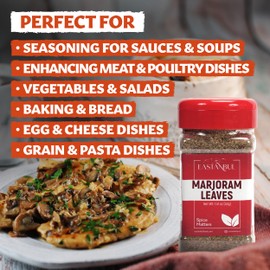 Eastanbul Marjoram, 1.41oz, Marjoram Spice, Marjoram Leaves For Marjoram Tea, Fresh Dried Marjoram, Mejorana, Majoram, Mediterranean Seasoning, Gluten Free, Vegan, Non GMO, Marjoram Seasoning for Cook