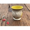 Ceramic Limoncello Cup, Handmade Yellow and Cream Lemon Shot Glass
