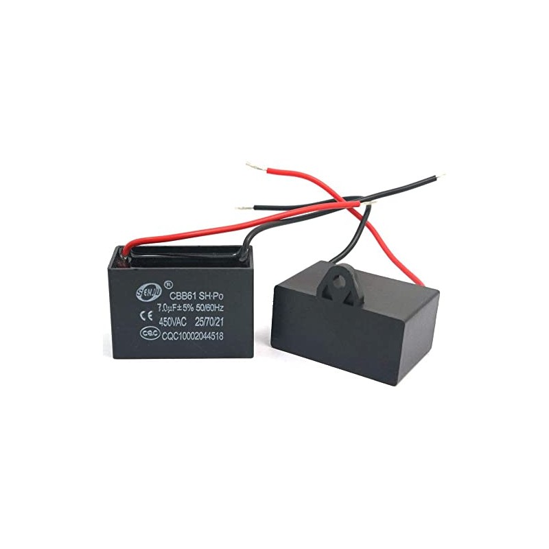 Fasizi 2 x CBB61 7uF 450V AC 50/60Hz Fan Motor