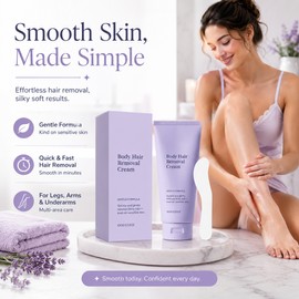 Body Hair Removal Cream for Women – Gentle Fast-Action Depilatory Care for Legs, Underarms & Bikini Line