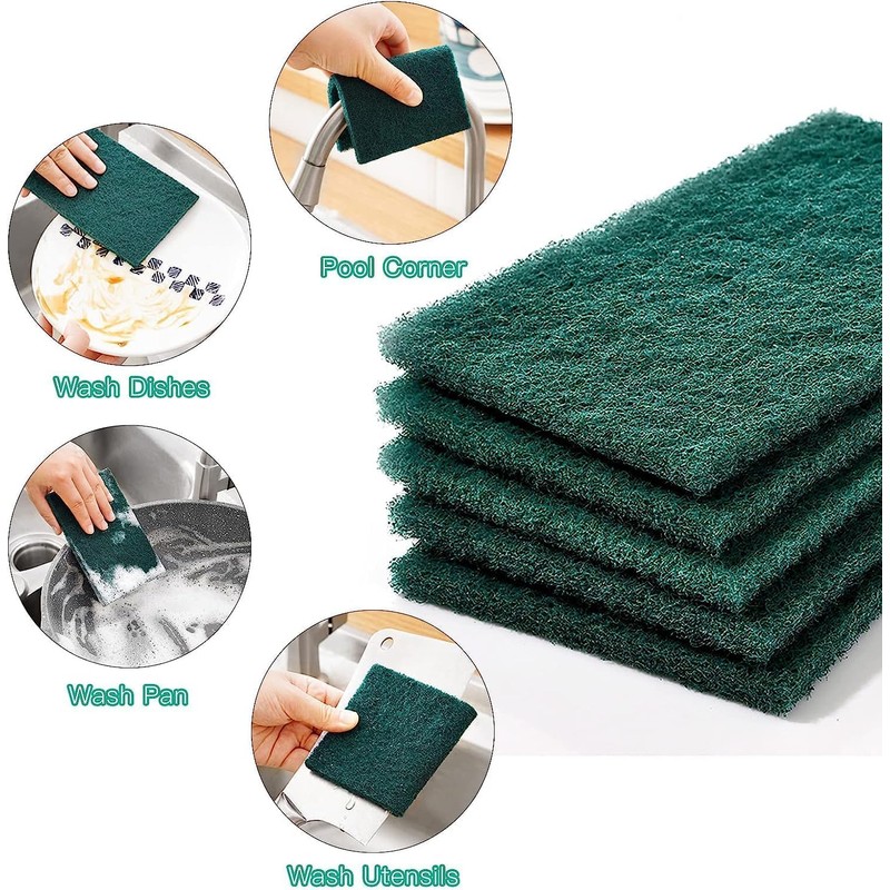 Scouring Pads 10 Pack Cleaning Washing Up Kitchen Scrubber Sponge