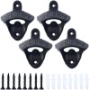 Homend 4 Pcs Bottle Opener Wall Mounted Stainless Vintage Screw
