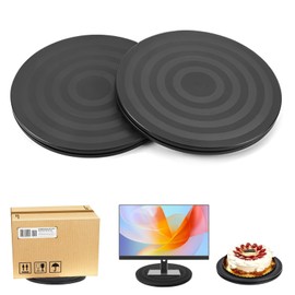 Turntable Universal 2 Pieces, 20 cm Turntable, 360 Degree Rotating Platform, Rotating Plate Table, Multifunctional Rotating Disc with Steel Ball Bearings for Monitor, TV, Speaker, Craft, Plants