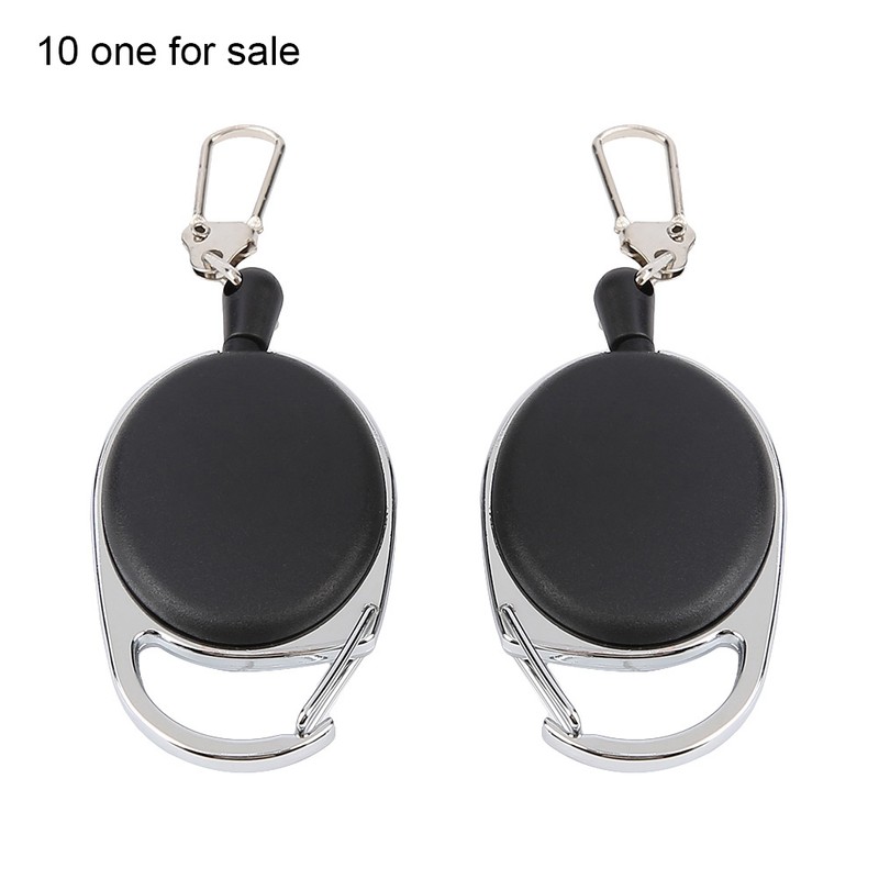 60cm Nylon Wire Rope Retractable Key Chain Stretching Keys Clasp