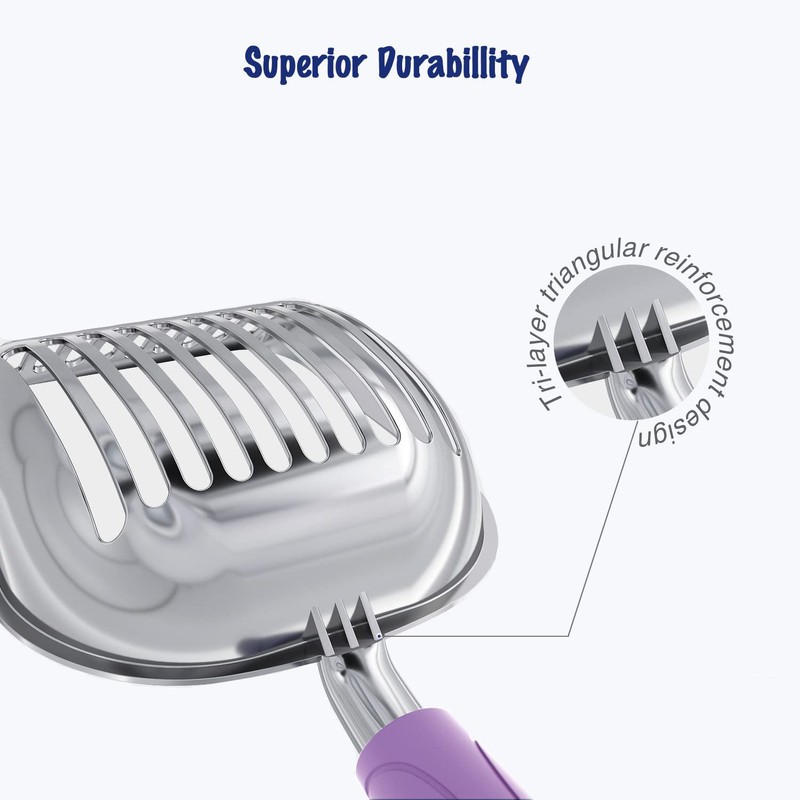 WePet Cat Litter Scoop, Aluminum Alloy Sifter, Kitty Metal Scooper,