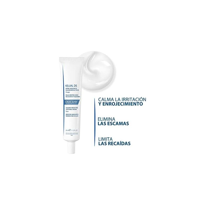 Ducray Kelual Ds, Crema Facial Calmante a Irritación, 40ml