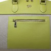 Zyan Lime Green Canvas and Leather Duffle Bag | Weekender