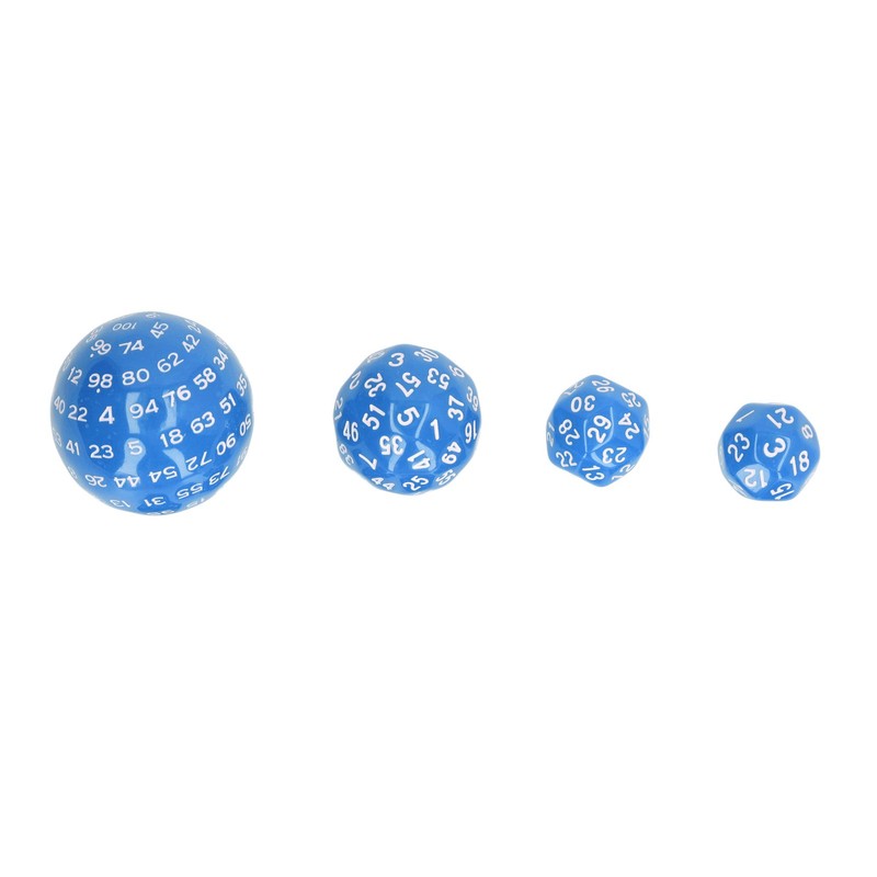 15pcs Complete Polyhedral Dice Set Acrylic D3 to D100 Spherical