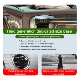 MikeHam Car Phone Holder for Dodge Ram 1500 2500 3500 Auto Accessories [Only for 2013-2018 Ram 1500 2500 3500] [Auto Lock Hands Free Auto Cell Phone Mount for All Smartphones]