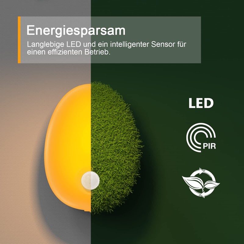 LYRIDZ Amber Night Light Socket with Motion Sensor, Bright Plug-in