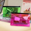 TotePrint 6 Pack Neon Zipper Cosmetic Bag,8.26"x5.5",Travel Small Storage Bag