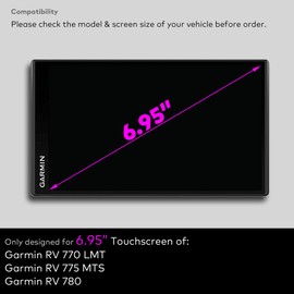 INNOSURE Premium Glass Screen Protector for Garmin RV 770 LMT, RV 775 MTS, RV 780, RV795 GPS Navigator 6.95 Inch Touchscreen Anti Glare (Matte)
