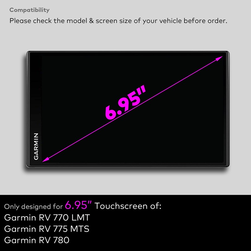 INNOSURE Premium Glass Screen Protector for Garmin RV 770 LMT,