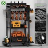 VDEVY Garage Power Tool Organizer Cart with Charging Station, Garage
