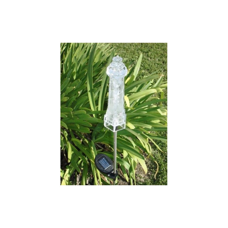Solaration 1028 Solar Powered Lighthouse Garden Stake Light for Outdoor