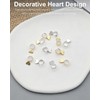12 Pack Heart Silicone Earring Backs, Soft Clear Rubber Earring