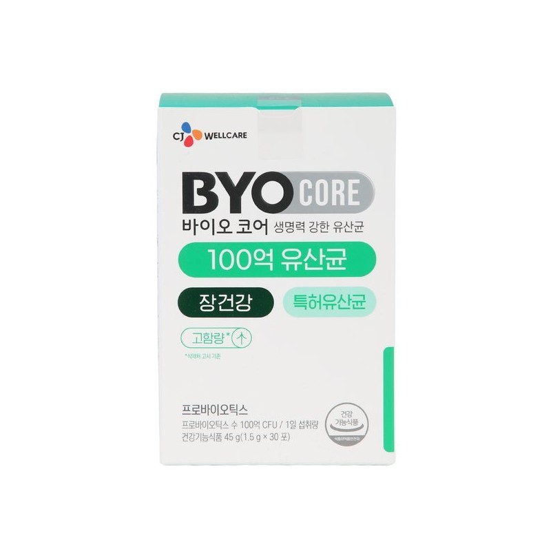 Biocore CJ 바이오코어 건강한 생 유산균 100억 45g(1.5gx30포) CJ BioCore