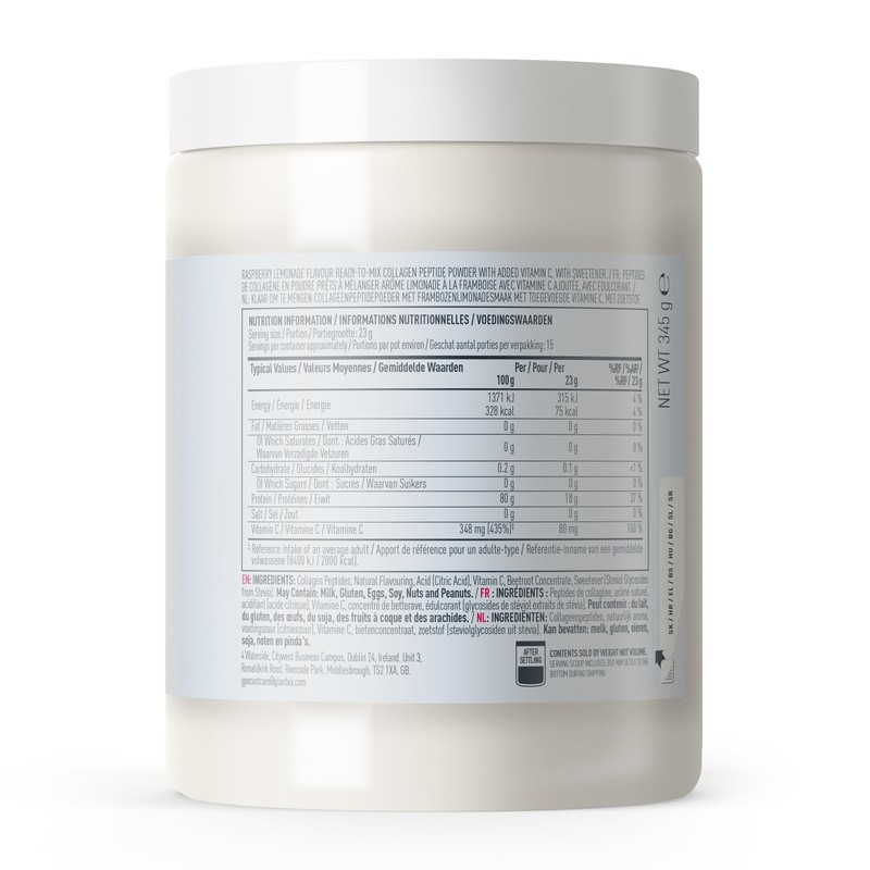 Isopure Collagen Powder with Vitamin C - Raspberry Lemon Flavour