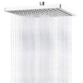 Hibbent Cabezal de ducha de metal de grosor certificado cUCPC, cabezales de ducha de alta presión de 12'', cabezal de ducha cuadrado grande para baño 