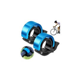 Bicycle Bell Mountain Bike Loud Road Bike Bell Pack of 2 Bicycle Bell MTB Road Bike Bicycle Bell for Mountain Bike, Road Bike, E-Bike, Children's Bicycle & Scooter (Blue)