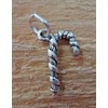 New Sterling Silver 3D 17x9mm Candy Cane Holiday Christmas Charm