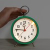 Cloudnola Metal Alarm Clock, Green, LED Light up, 4.4 inch