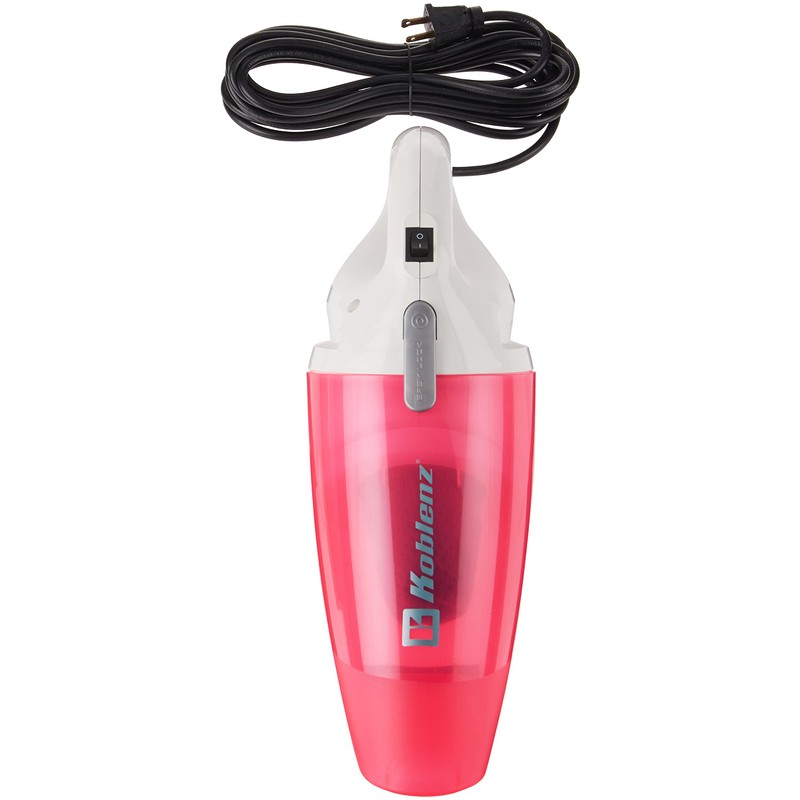 Koblenz Corded 120-Volt Hand Vac, White/Pink
