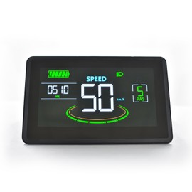 Mcezdy Ebike Display, UART No. 2 Protocol, 24V-60V Colorful Cycling Computer with Charging Port for Mobile Devices, Ebike LCD Display to Enrich Cycling Journey (H6C-5-Pin)