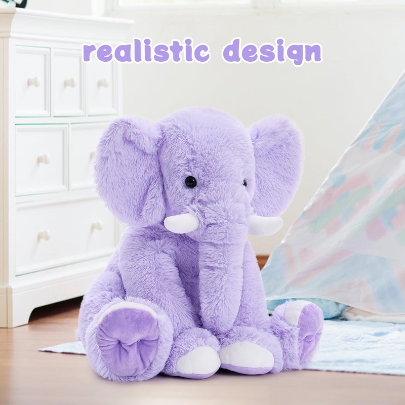 MorisMos Large Elephant Stuffed Animal, 19.6inch Soft Stuffed Elephant Plush