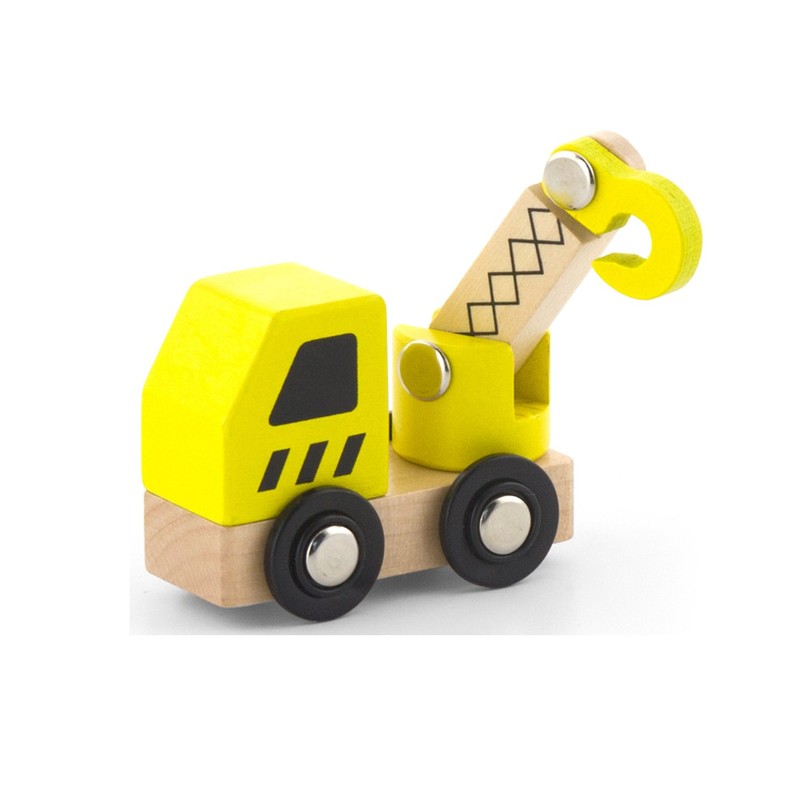 Viga 6 Wooden Construction Vehicles Set - Childrens Push Along
