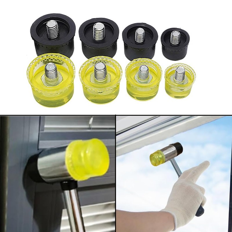 4Pcs Rubber Mallet Hammer, 35mm Small Rubber Hammer Replacement Striking