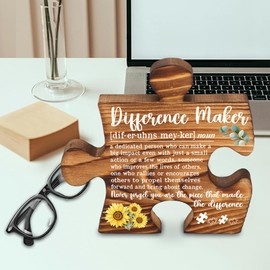 Appreciation gifts for Coworker Leader Teacher Volunteer Mentor, Encouragement Gift for Work Bestie Colleague Team, Difference Maker Wooden Farmhouse Inspirational Decor Signs & Plaques-LMP10