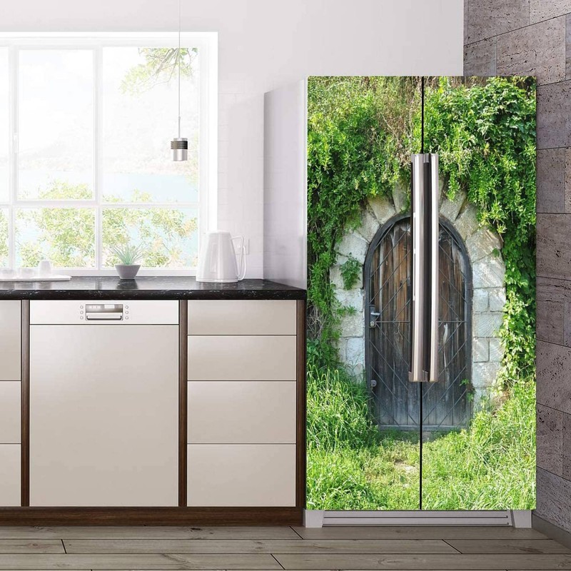 BSPWIRFNZPL Self Adhesive Vinyl Refrigerator Wrap Set Door Wine Cellar