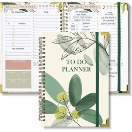 BIROYAL Weekly Daily Planner, To Do List Planner Notebook Undated, Daily Tasks Boost Productivity, The Perfect Daily Journal Undated Office Supplies Checklist, 120 Pages, 148 × 210mm