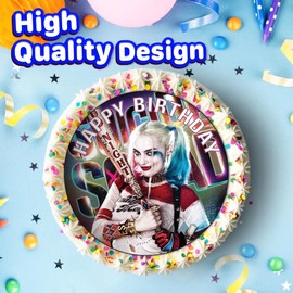 7.5 Inch Edible Cake Toppers – Scary Queen Themed Birthday Party Collection of Edible Cake Decorations