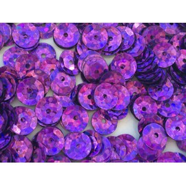 Sequins 8mm 1000/Pkg Crazy Dots Finish Purple