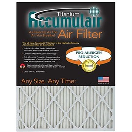 Accumulair Titanium 8x14x1 (Actual Size) High Efficiency Allergen Reduction Air Filter/Furnace Filter (6 Pack)