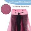 Mesh Swim Bag Beach Backpack with Wet Pocket - Drawstring