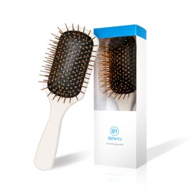 Befanty 24K Gold Plated Hair Brush for Curly Hair, Brush for Blow Drying, Detangling Hairbrush for Hair Wet & Dry, Detangler for All Hair Types, Brushes for Women, Styling Tools for Scalp Massage