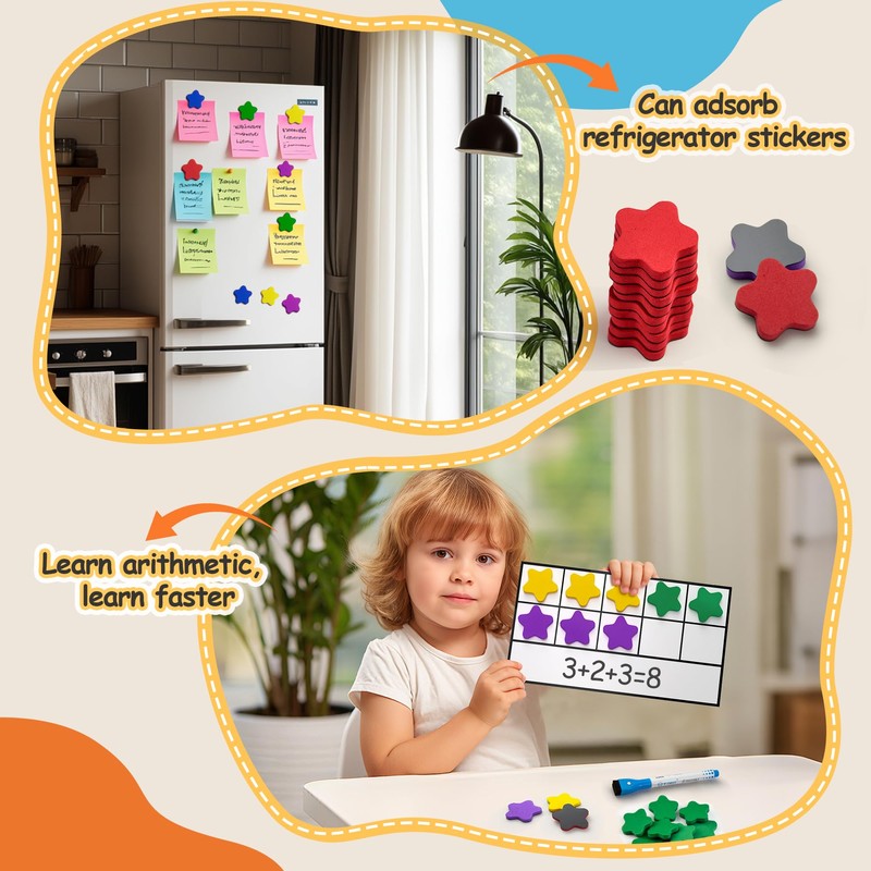TOMMYHOME Magnetic Ten Frame Set of 74 PCS,Kindergarten Math Classroom