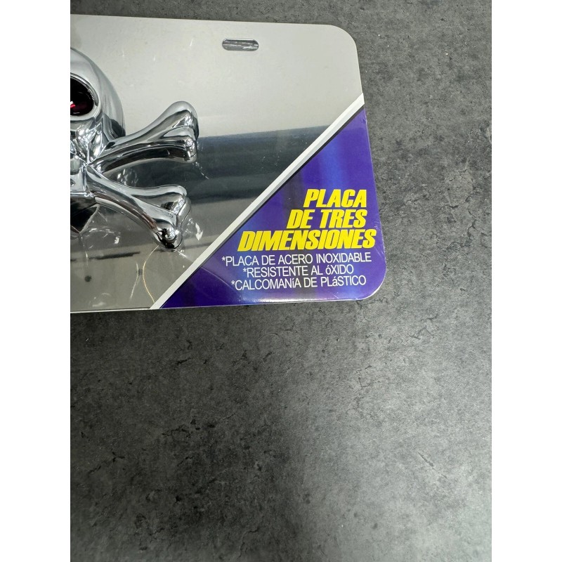 PILOT 3D Red Eyes Skull license plate Stainless Steel rust