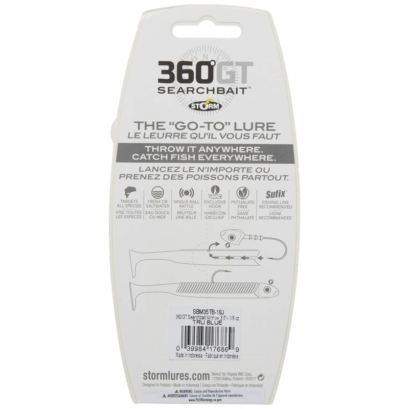 360GT Searchbait Minnow 4.5"- 1/4 oz Tru Blue