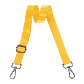 uxcell Wide Shoulder Strap, 2.5cm Adjustable Purse Strap Replacement Crossbody Strap for Shoulder Bag Handbag, Yellow, Black Pull Core Buckle