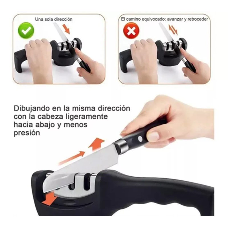 Dolores Afiladores Manuales Cuchillo Piedra Afilar Chaira 3 Etapas