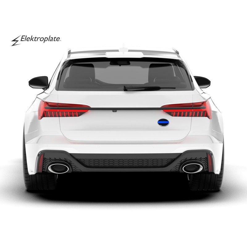 Elektroplate Police Thin Blue Line Oval Chrome All Metal Emblem