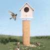 Aiwaiufu Birdhouse Mounting Bracket for 4x4 Wood Post, White, Metal