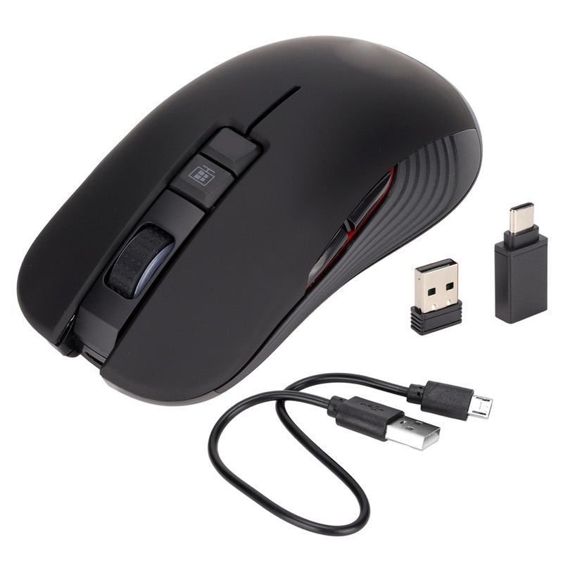 Wireless Mechanical Mouse 2.4G Rechargeable 3600DPI Ergonomic Gaming Mouse for
