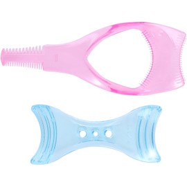 Lurrose 2 herramientas 3 en 1 para maquillaje de pestañas, protector de máscara aplicador, guía de pestañas con peine de pestañas para maquillaje (color al azar)