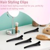 24 Pcs Alligator Hair Clips for Styling, Black Creaseless Hair